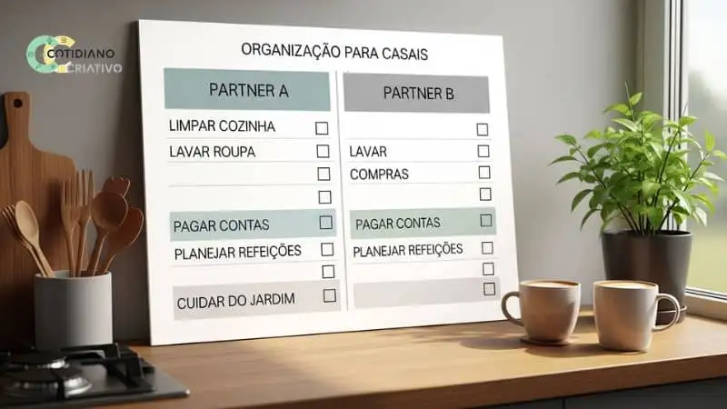 checklist de organização para casais com divisão de tarefas