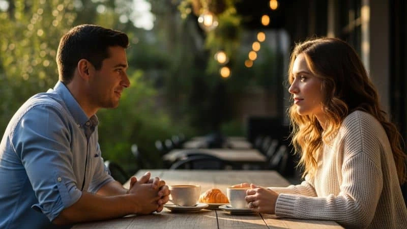 casal conversando sobre divisão de tarefas