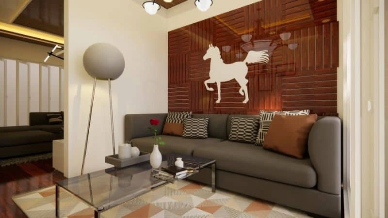 quadro âncora grande em parede de sala