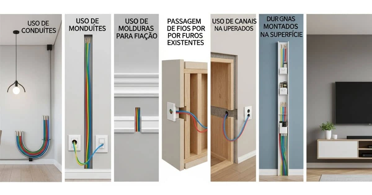 passar fios elétricos sem quebrar parede