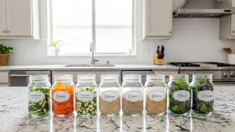 Organização na cozinha para otimizar receitas para quem tem pouco tempo.
