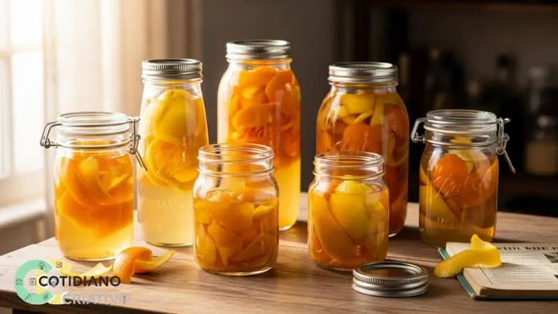 "cascas de frutas reaproveitamento em infusão natural de limpeza"