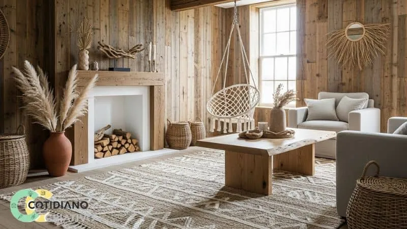 decoração com materiais naturais e quentes