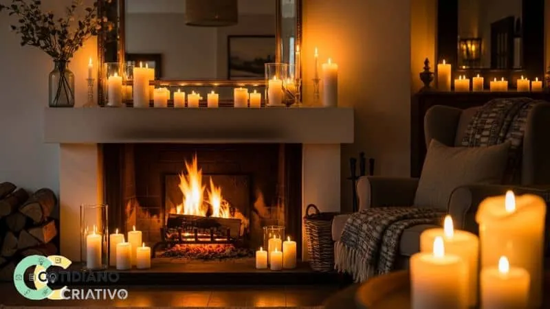 velas acesas criando clima acolhedor