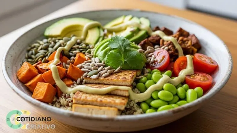 receitas de dieta sustentável com proteína vegetal.