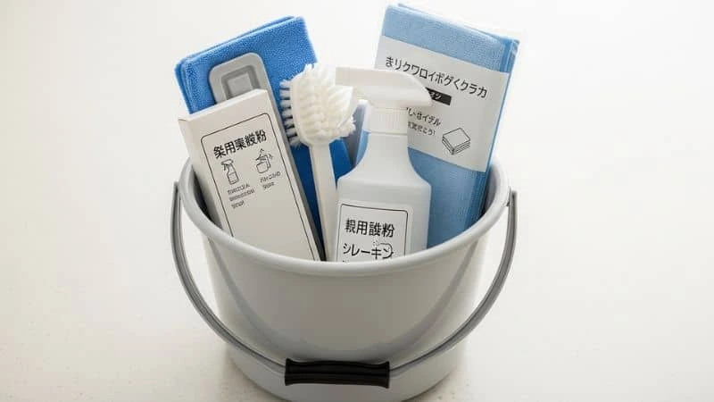 truques domésticos japoneses com kit de limpeza portátil