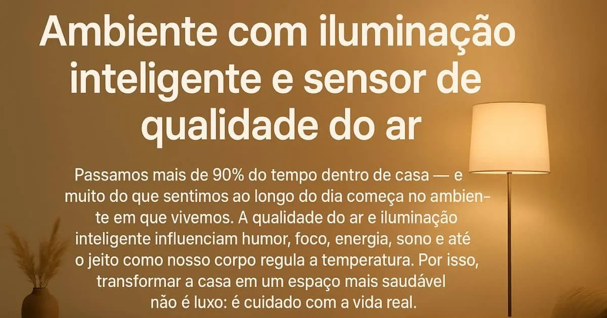 Qualidade do ar e iluminação inteligente: a casa que cuida de você