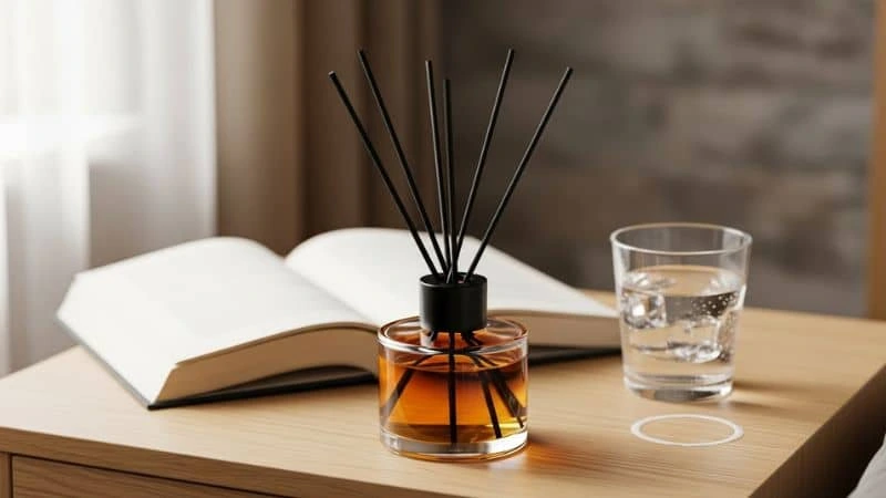 Difusor de varetas para criar um aroma de hotel em casa.