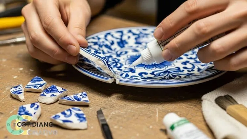 conserto de cerâmica — técnica prática da arte do reparo.