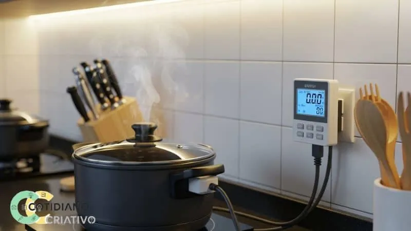 medir consumo de energia da panela elétrica.