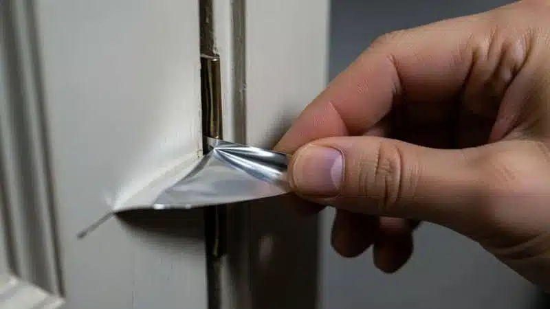 para que serve papel alumínio na porta vedando o ar.