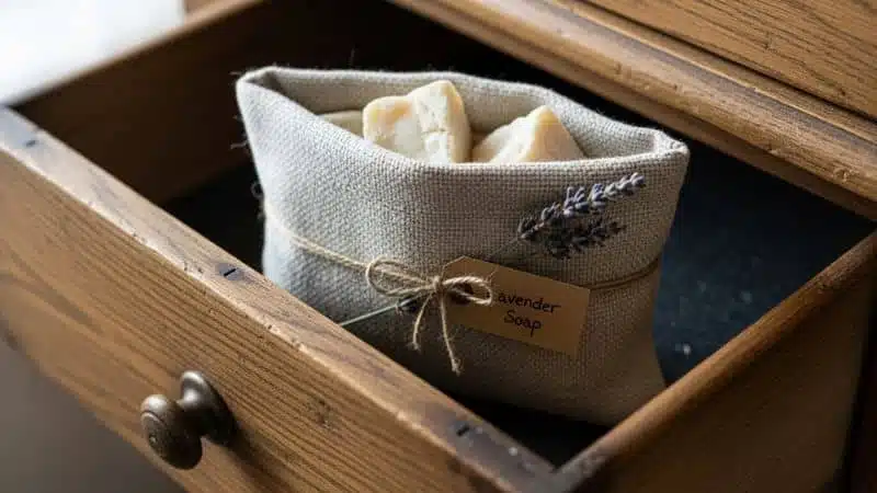 como colocar sabonete nas gavetas passo a passo