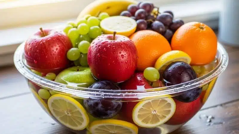 usos do limão na limpeza de frutas