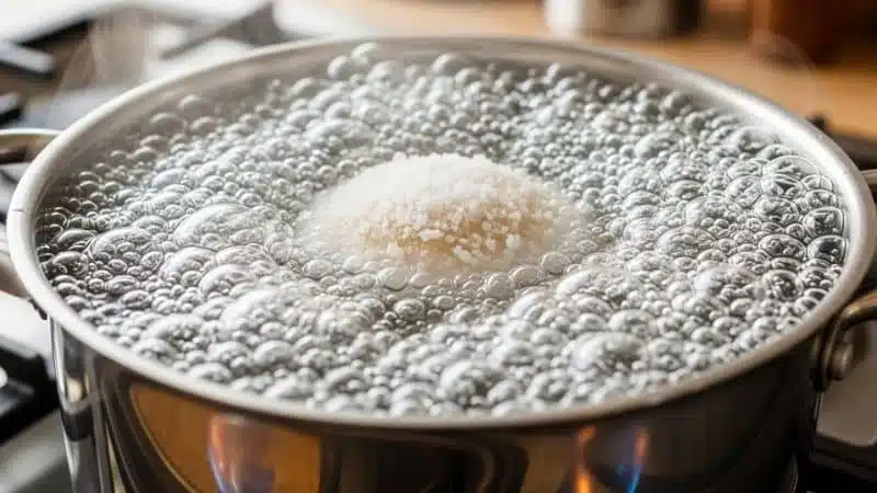 Truque com sal: como ferver água mais rápido na cozinha. 