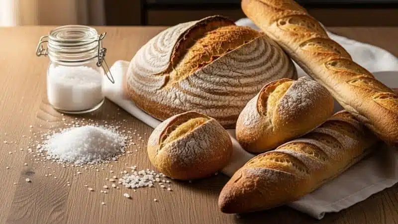 Como conservar pães com sal para manter frescor e crocância.  