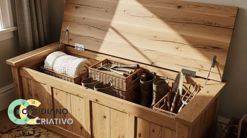 banco multifuncional com espaco interno aberto