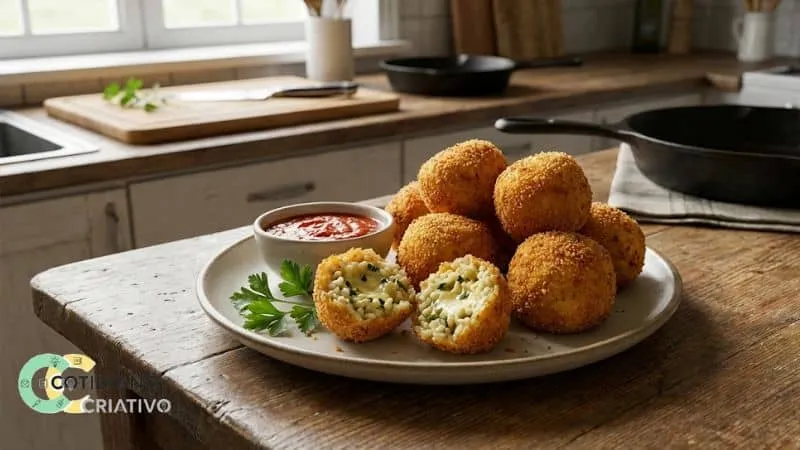 Prato simples e criativo feito com sobras de arroz, mostrando reaproveitamento inteligente na cozinha