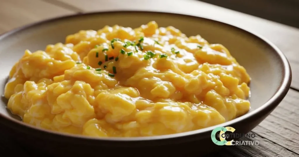 ovos mexidos cremosos estilo chef.