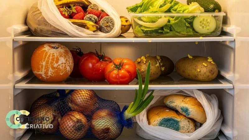 Desperdício de alimentos comuns dentro de casa