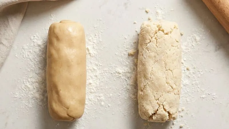 massa tradicional comparada com massa sem glúten